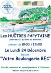 Affiche vente Huîtres BIO